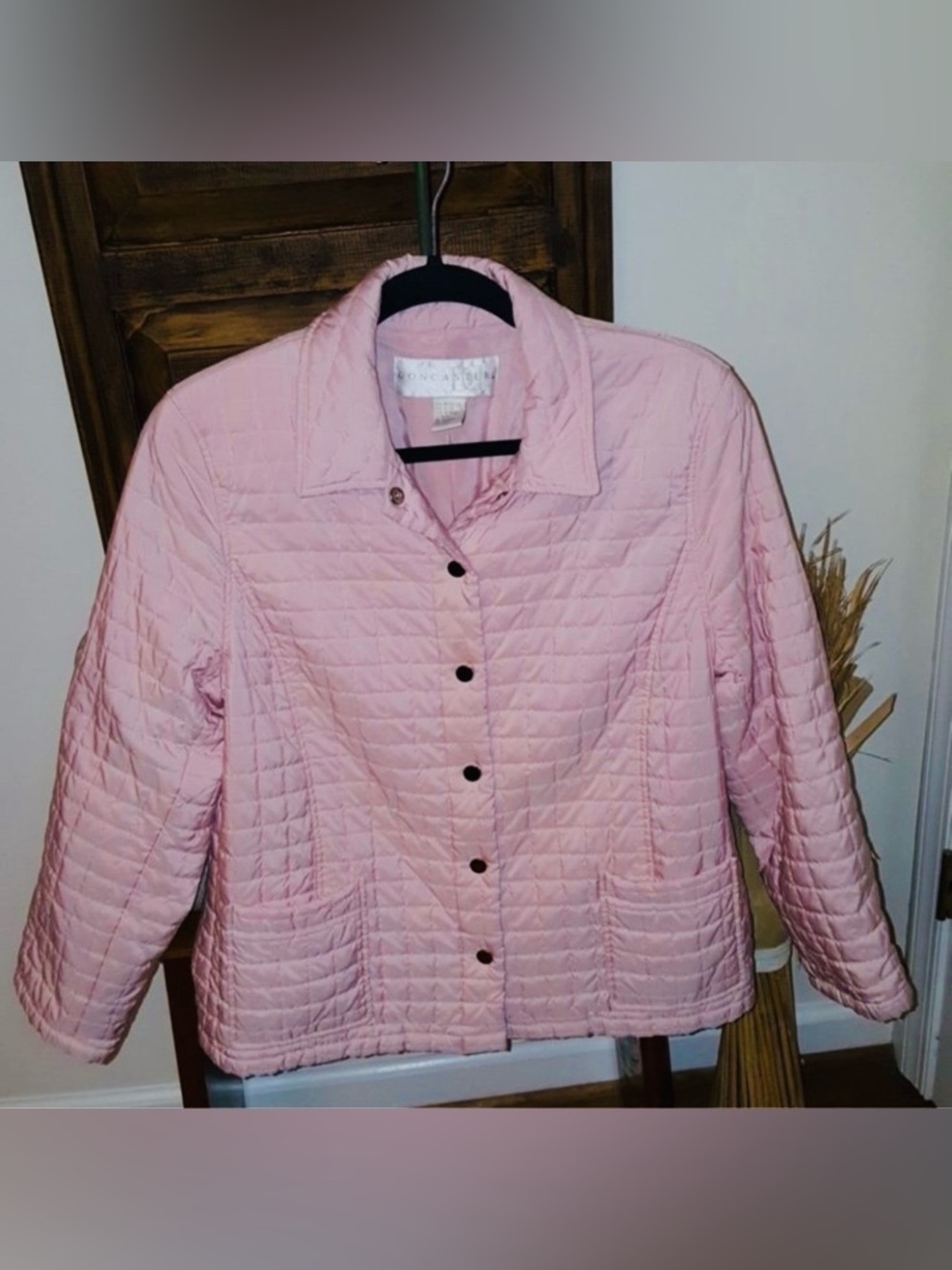 Doncaster Quilted Snap-Front Jacket in Soft Pink - Picture 2 of 8